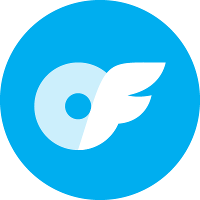 OnlyFans social icon in a blue circle